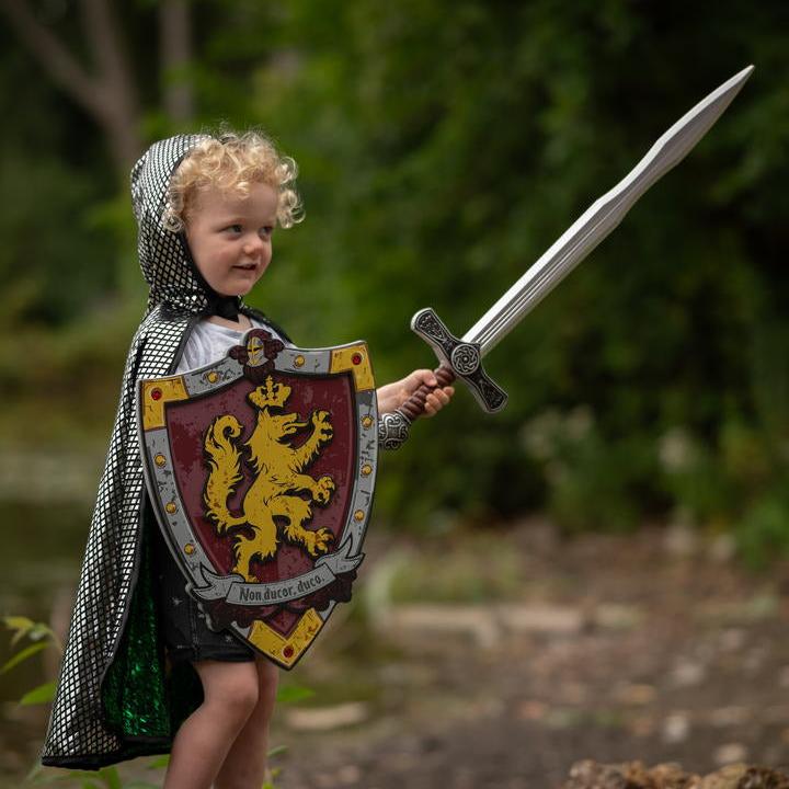 תחפושת 4/6 - גלימה דו צדדית דרקון/אביר