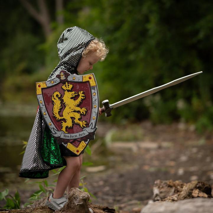 תחפושת 4/6 - גלימה דו צדדית דרקון/אביר