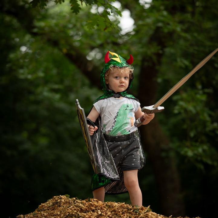 תחפושת 4/6 - גלימה דו צדדית דרקון/אביר