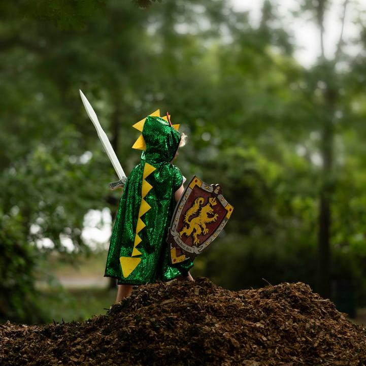 תחפושת 4/6 - גלימה דו צדדית דרקון/אביר