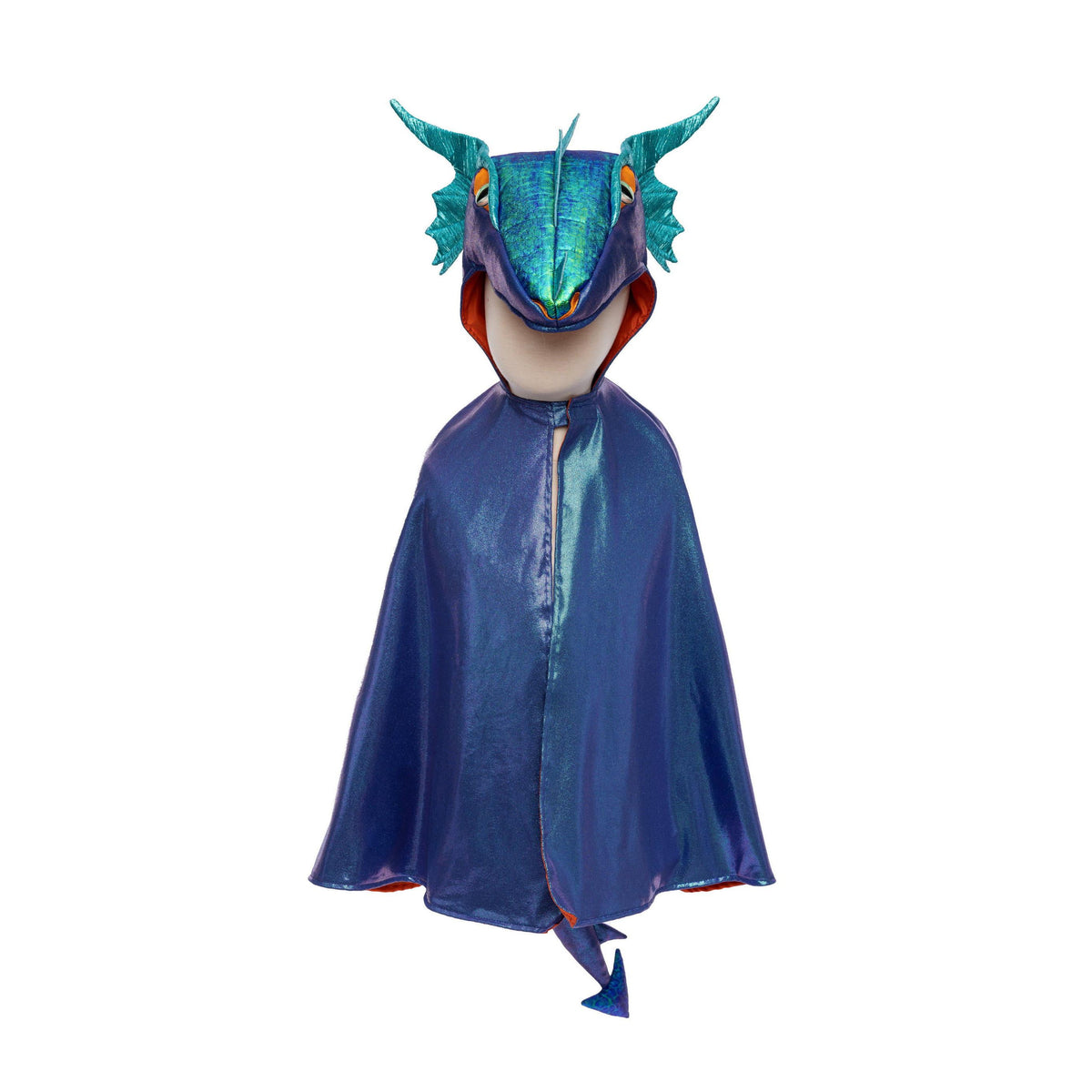 תחפושת 5-6 -  גלימת דרקון כחול מטאלי