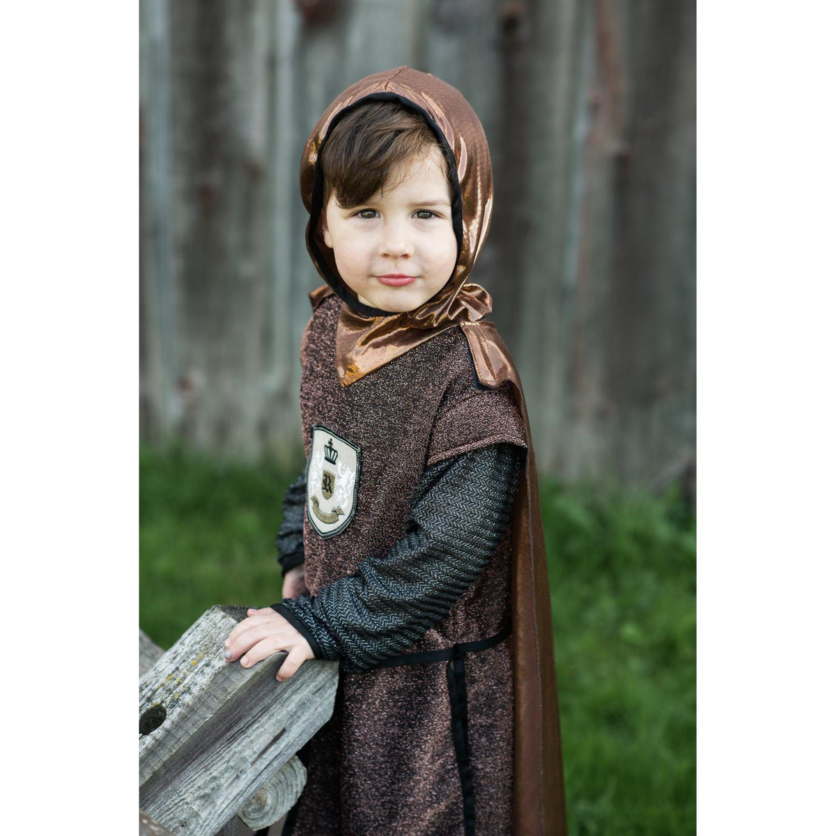 תחפושת 5-6 -  טוניקה עם גלימה אביר ברונזה