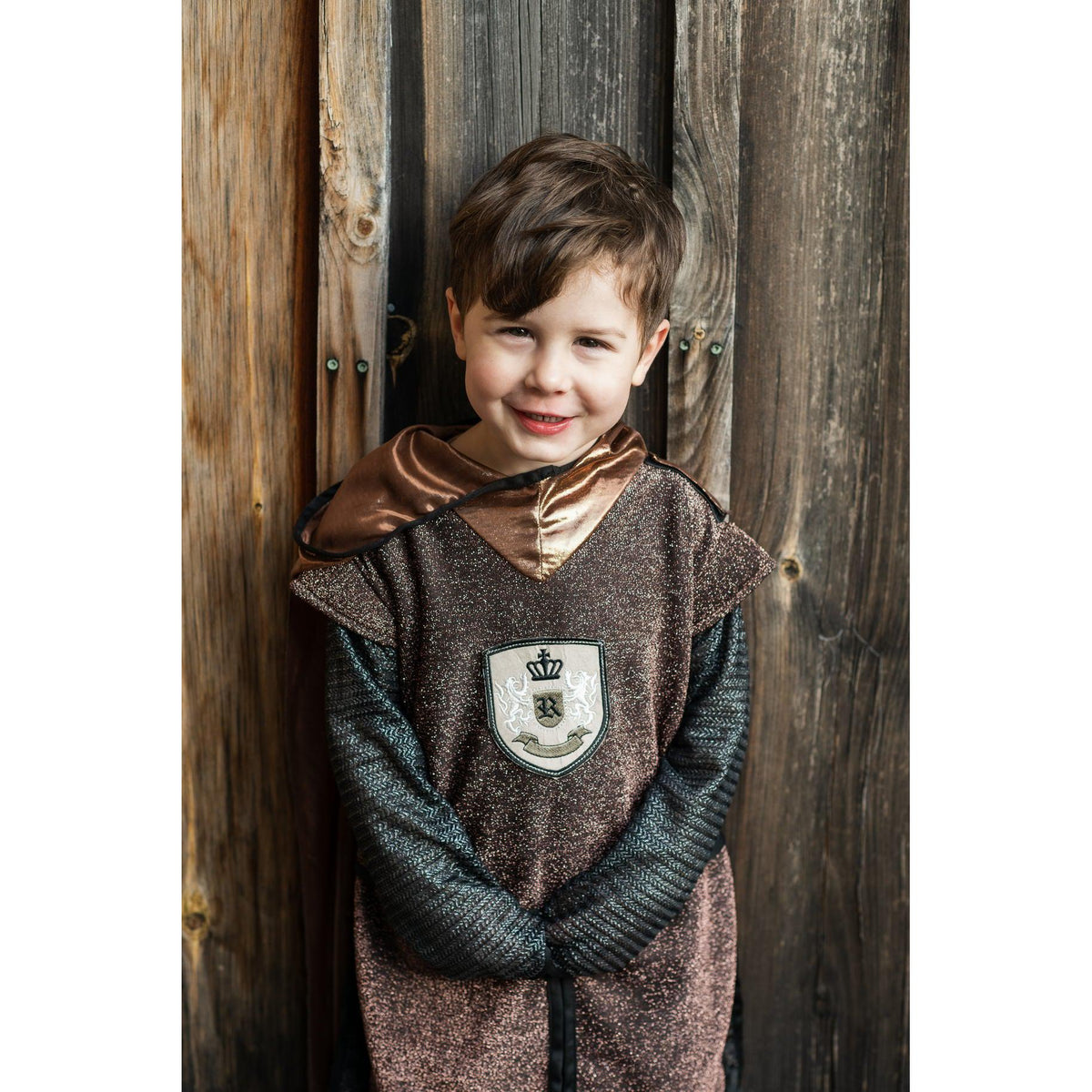 תחפושת 5-6 -  טוניקה עם גלימה אביר ברונזה