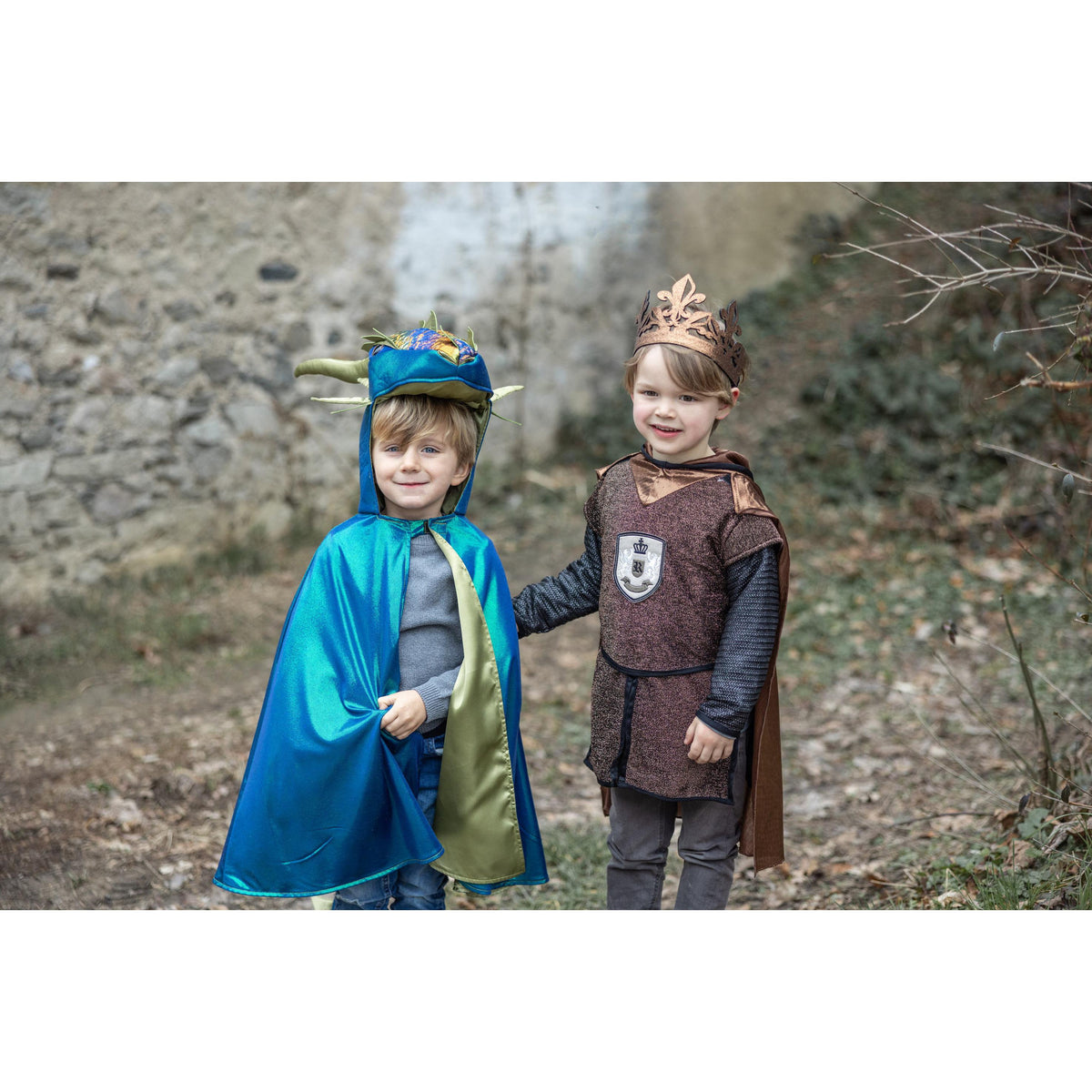 תחפושת 5-6 -  טוניקה עם גלימה אביר ברונזה