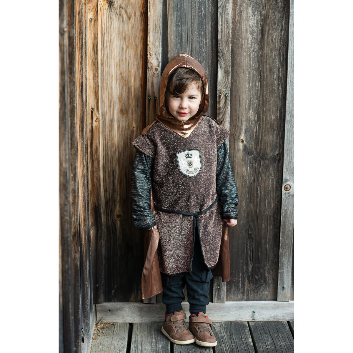 תחפושת 5-6 -  טוניקה עם גלימה אביר ברונזה