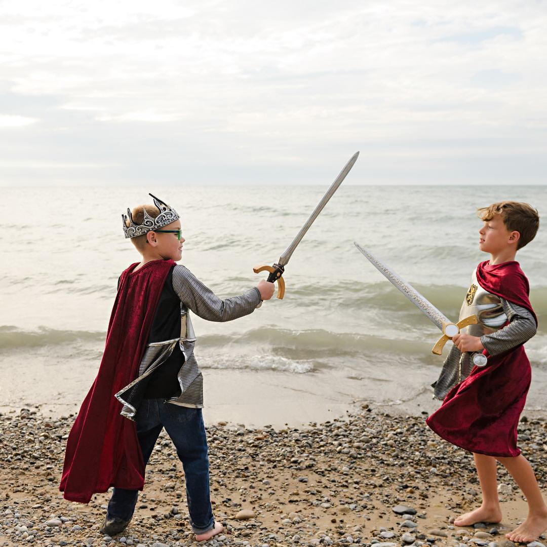 תחפושת 7/8 - אביר כסוף ( טוניקה וגלימה)