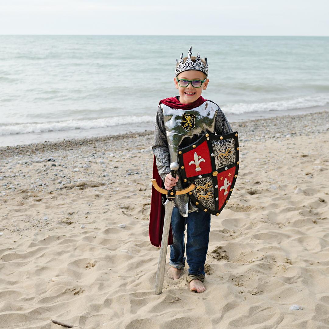 תחפושת 7/8 - אביר כסוף ( טוניקה וגלימה)
