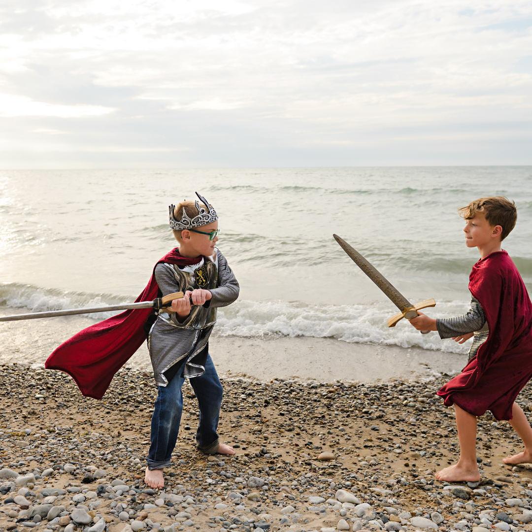 תחפושת 7/8 - אביר כסוף ( טוניקה וגלימה)