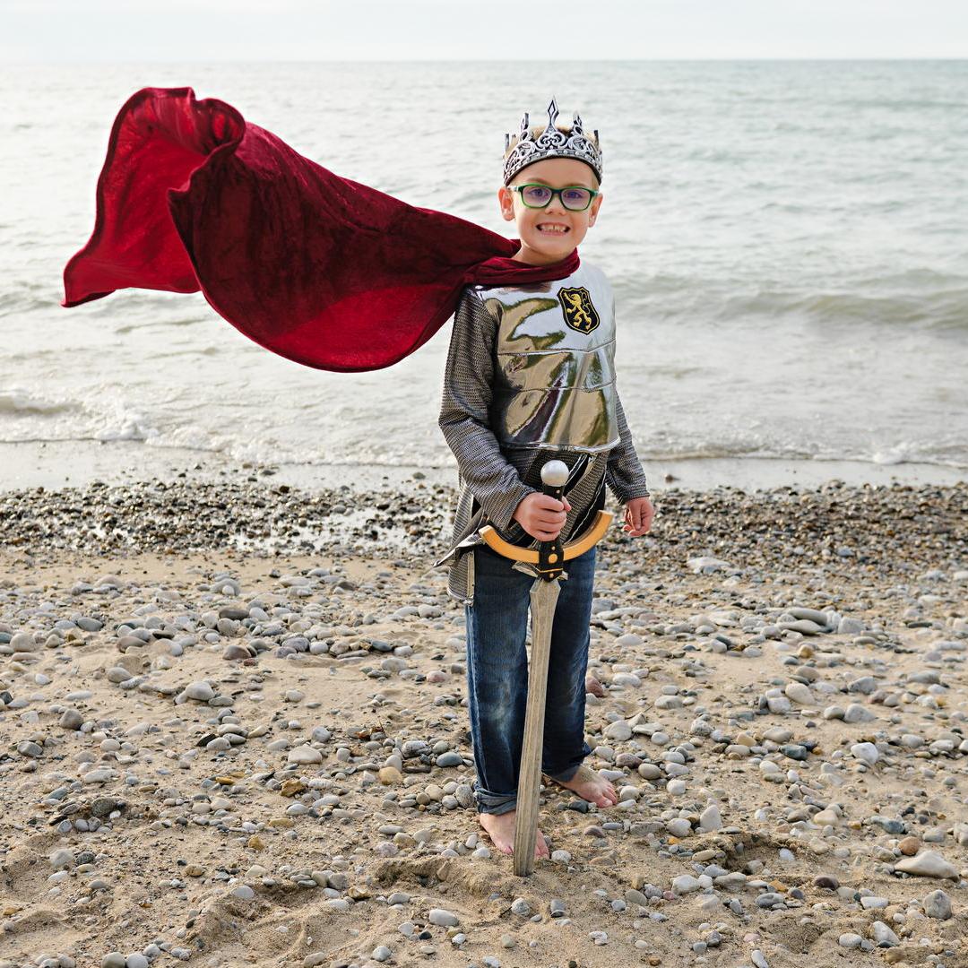 תחפושת 7/8 - אביר כסוף ( טוניקה וגלימה)