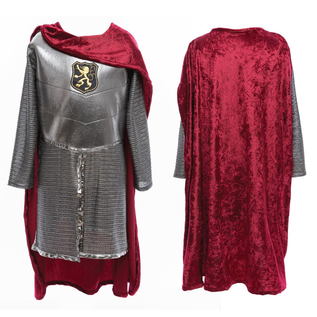 תחפושת 7/8 - אביר כסוף ( טוניקה וגלימה)