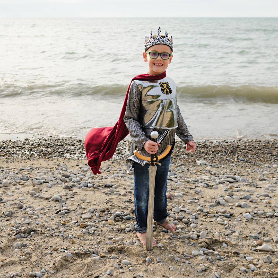 תחפושת 7/8 - אביר כסוף ( טוניקה וגלימה)