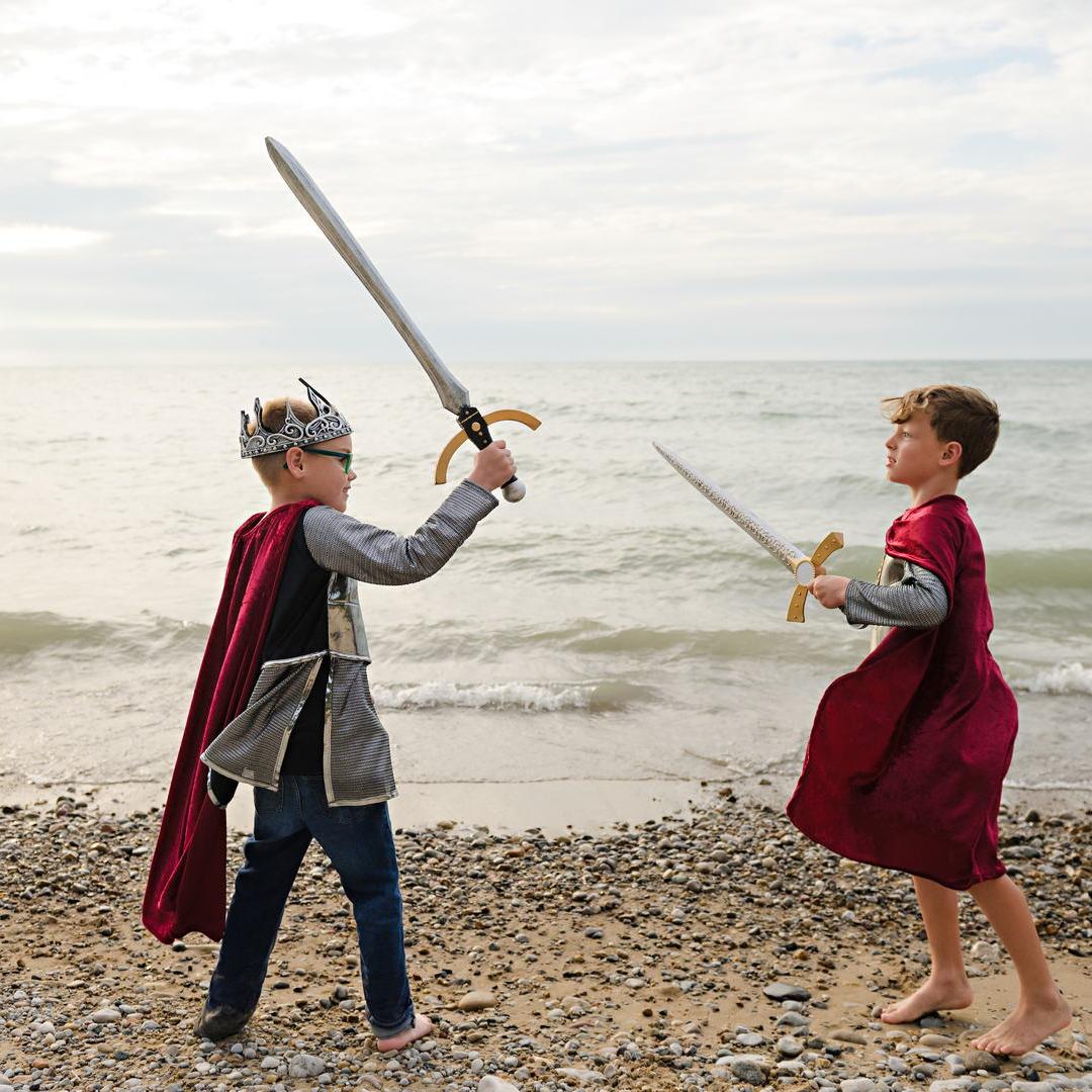 תחפושת 7/8 - אביר כסוף ( טוניקה וגלימה)