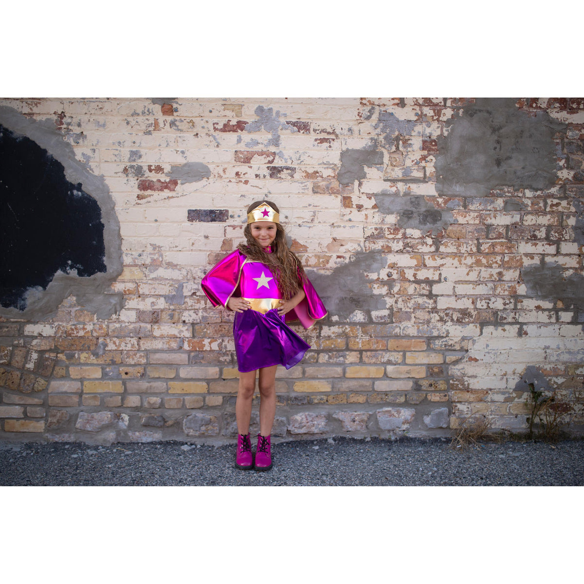 תחפושת 5-6 -  שמלת סופרעל  כוכב  + סרט ראש