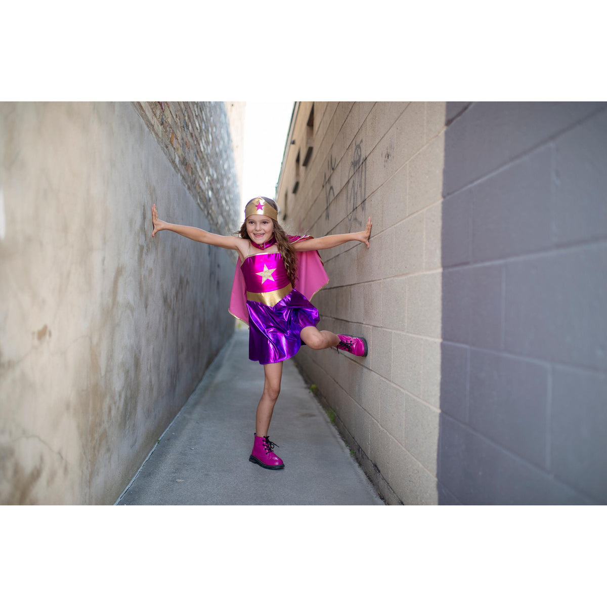 תחפושת 5-6 -  שמלת סופרעל  כוכב  + סרט ראש