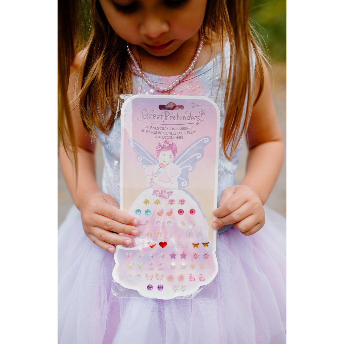 תחפושת - עגילי מדבקות פיית פרפרים