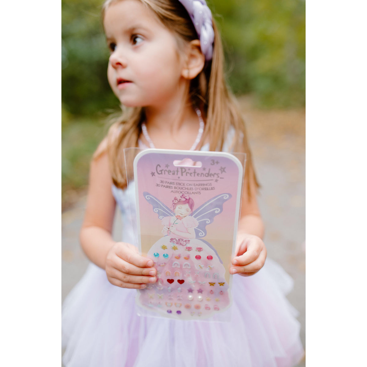 תחפושת - עגילי מדבקות פיית פרפרים