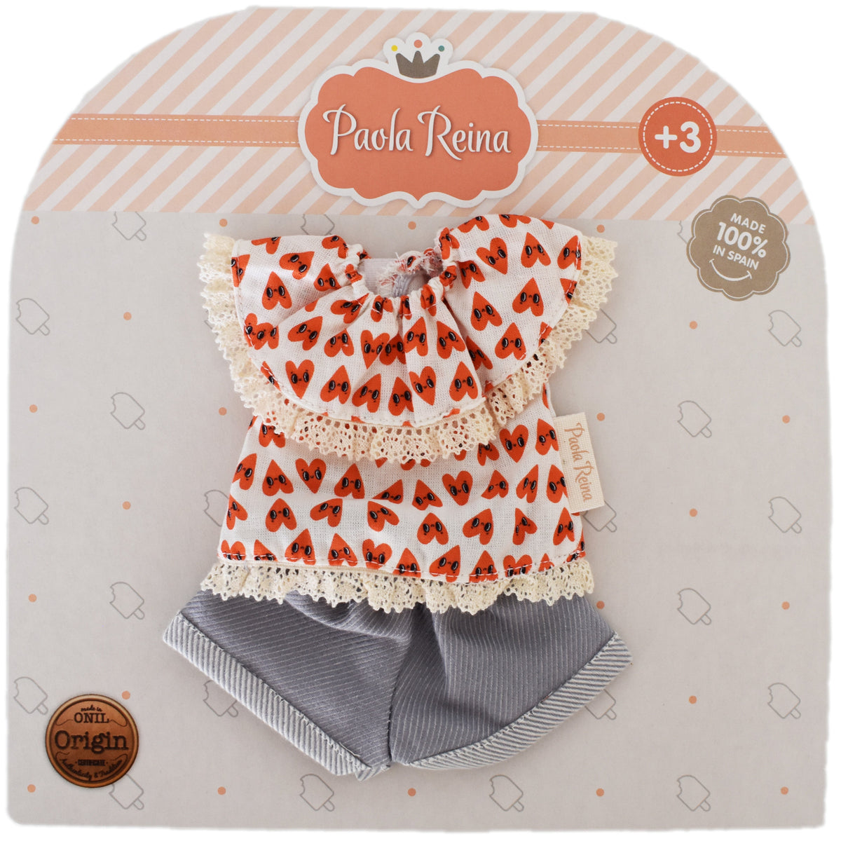 בובה - בגד  32 סמ לבבות Default Title