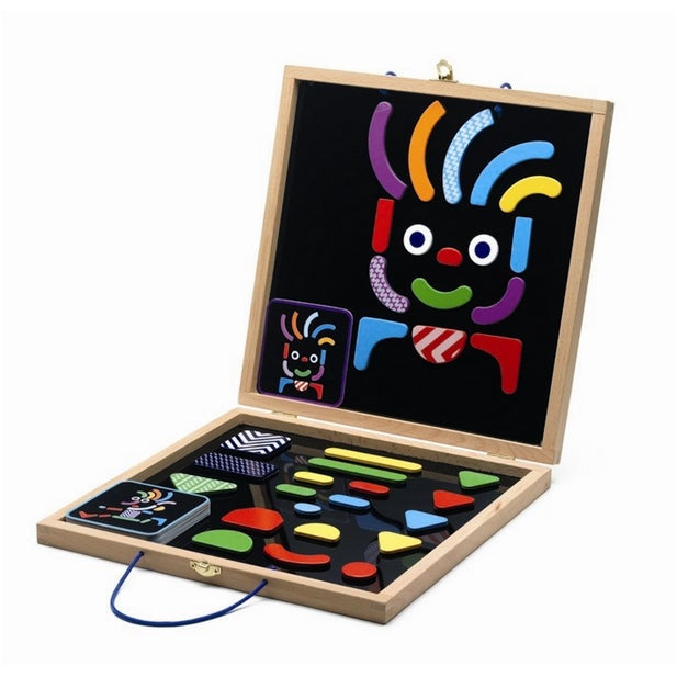 מגנטים עץ + לוח - דמויות