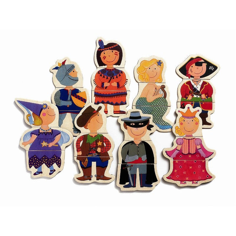מגנטים עץ חלקים - דמויות