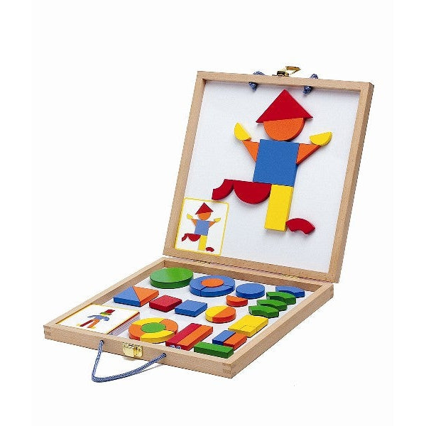 מגנטים עץ + לוח גאומטריה