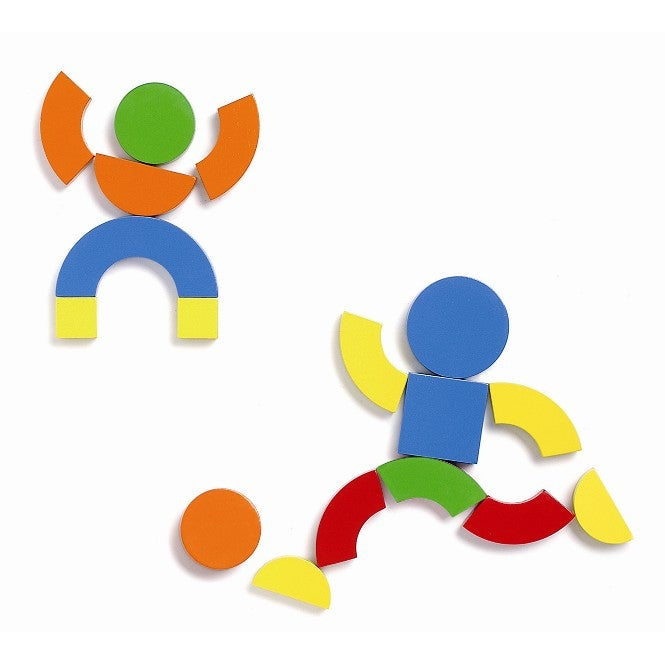 מגנטים עץ + לוח גאומטריה