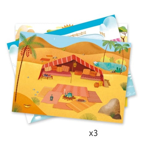 יצירה - הדבקת עם עפרון סוואנה