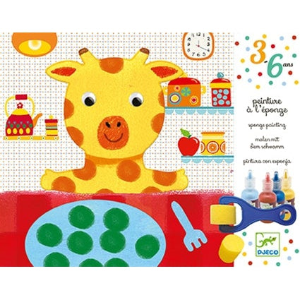 יצירה - צביעה עם ספוג