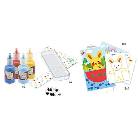 יצירה - צביעה עם ספוג