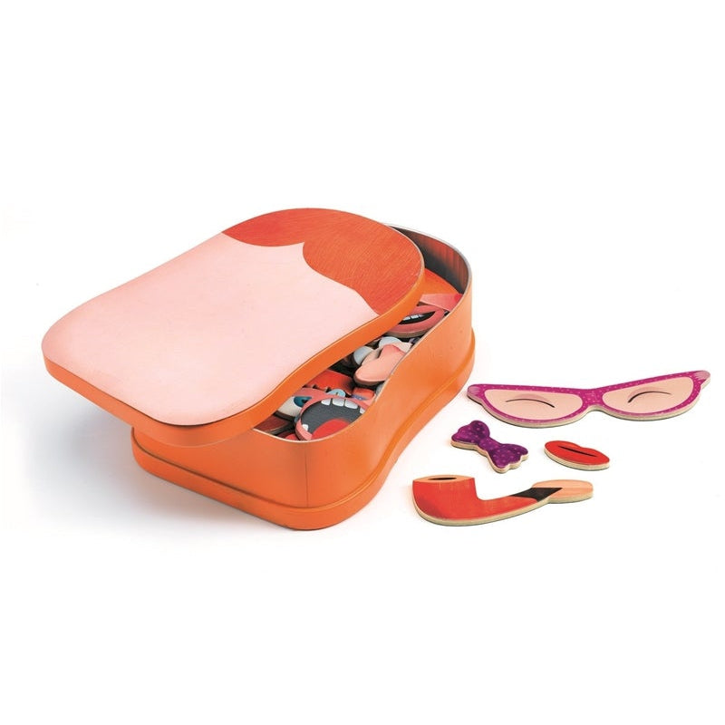 מגנטים בקופסת מתכת - פרצופים