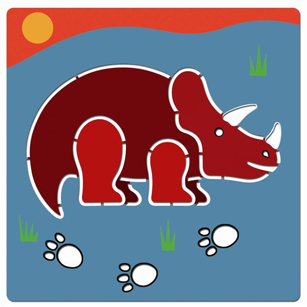 יצירה - שבלונות דינוזאורים