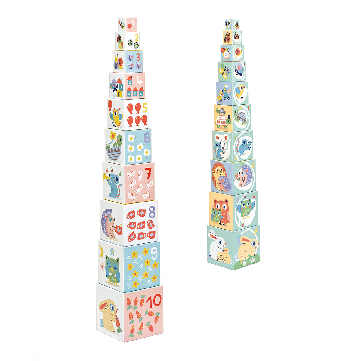 תינוקות - לבן מגדל קוביות