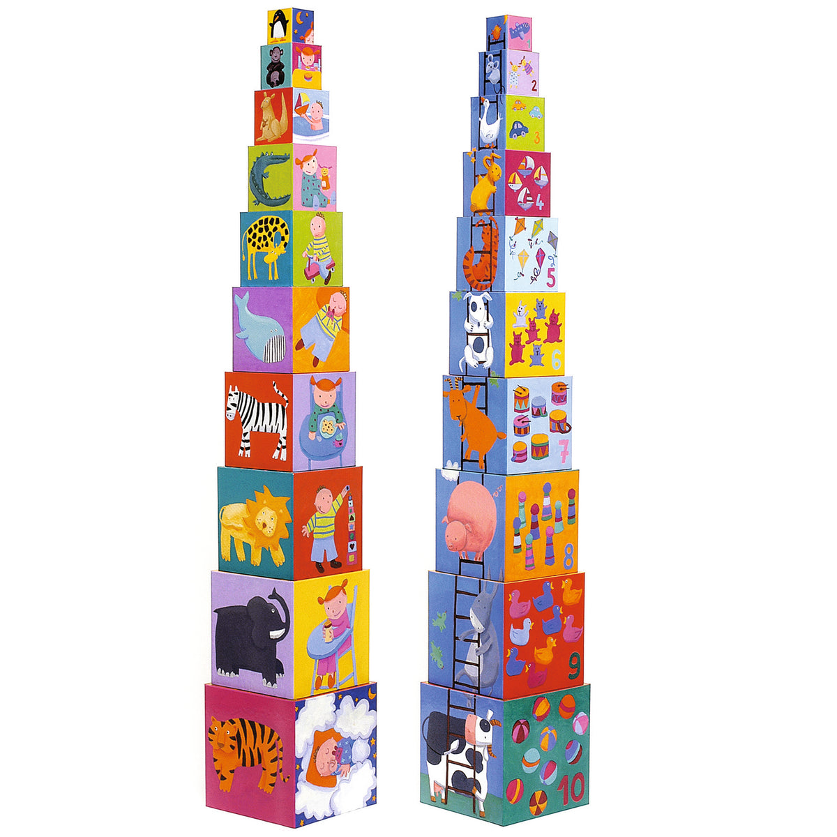 מגדל קוביות - סולם