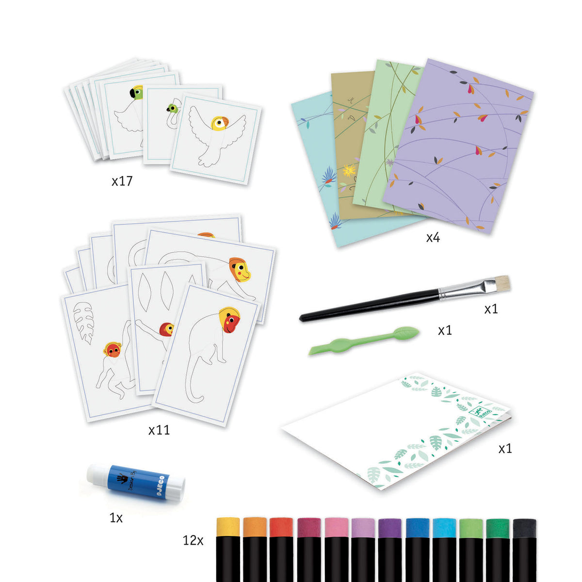 יצירה - ג&#39;ל פסטל ג&#39;ונגל צבעוני