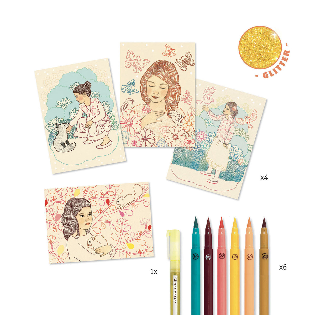 יצירה - טושים ומנצנץ לחשים