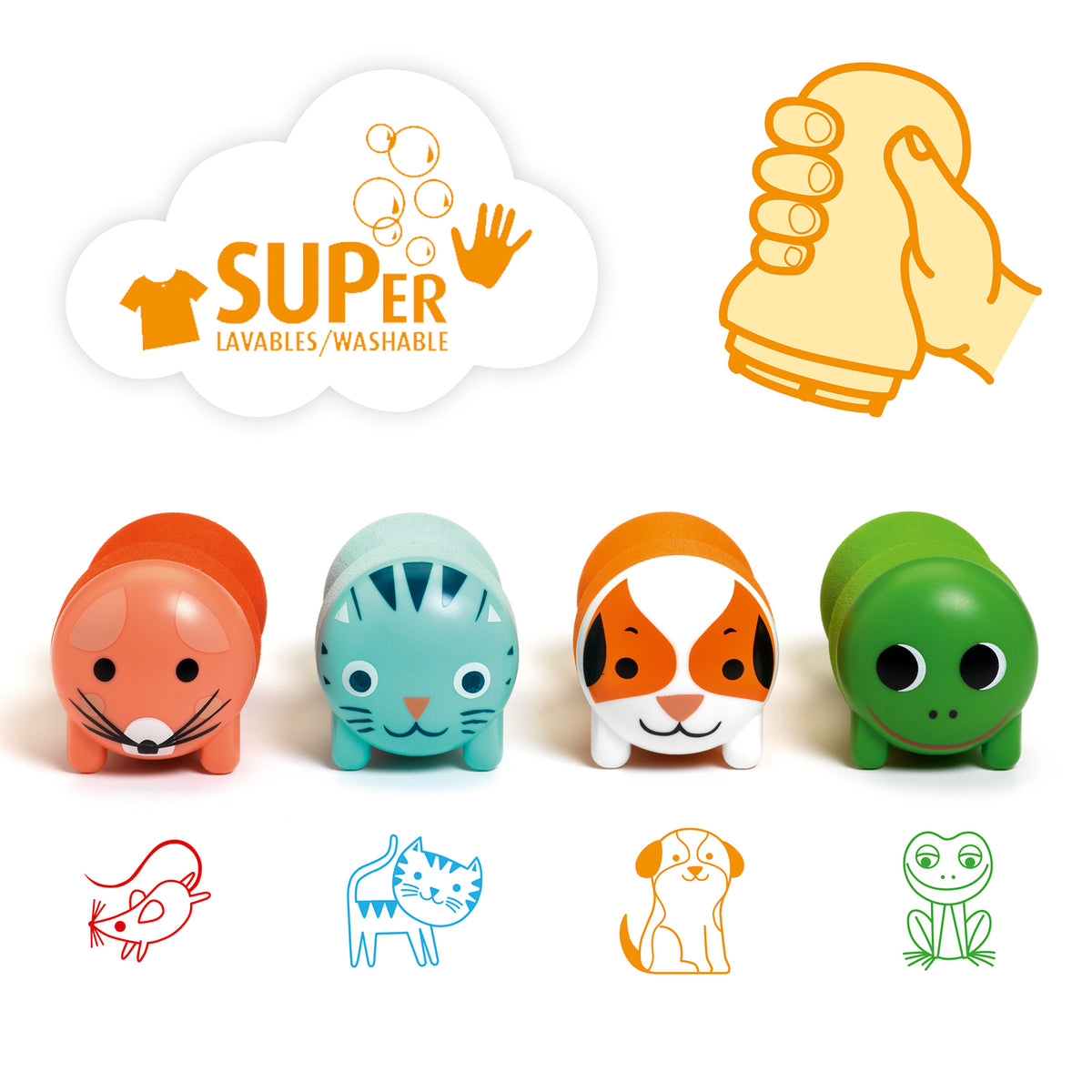 יצירה לקטנטנים חומרים - חותמות חיות גינה Default Title