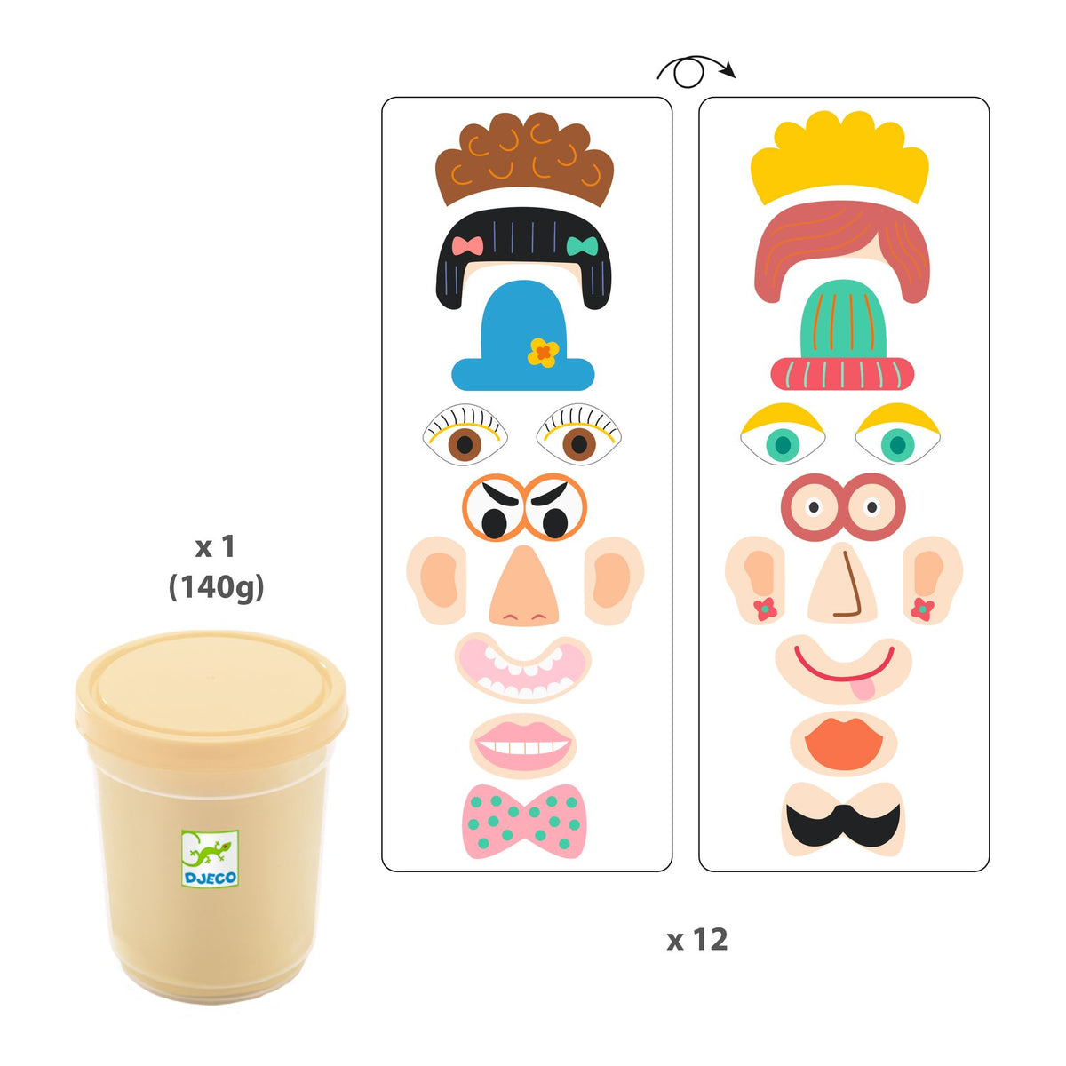 יצירה לקטנטנים בצק - פנים מצחיקות Default Title