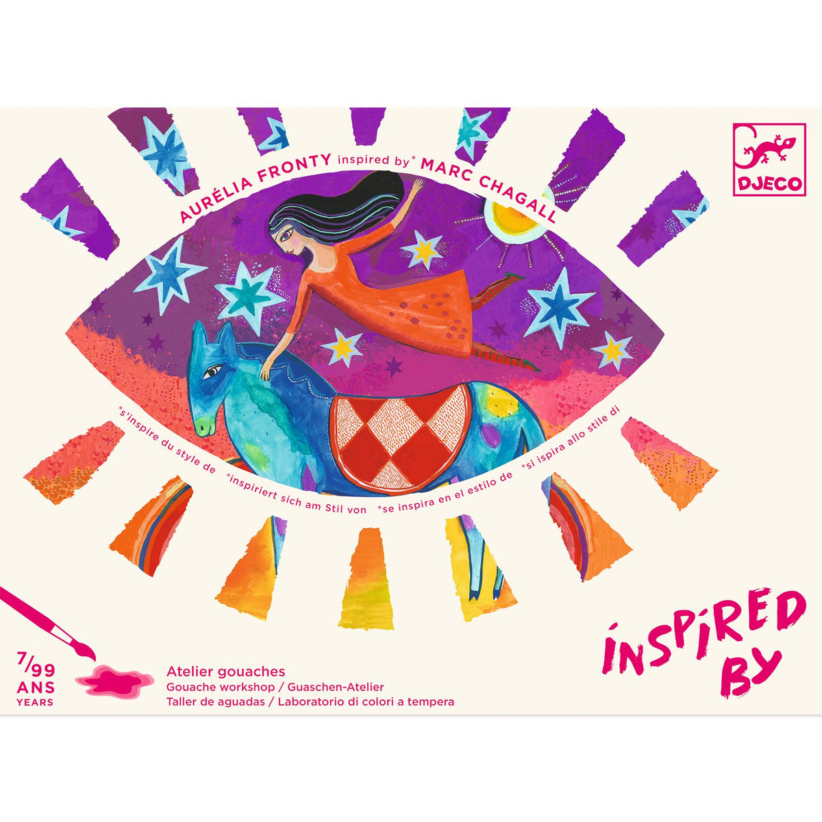 יצירה בהשראת אמנים -  מארק שאגאל,צבעי מים Default Title