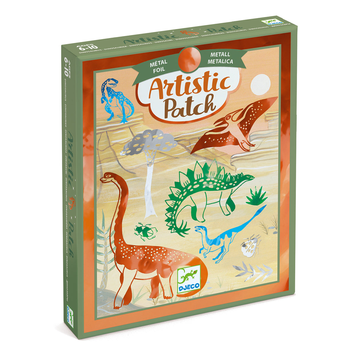 יצירה - ערכת הדבקה מטאלית דינוזאורים