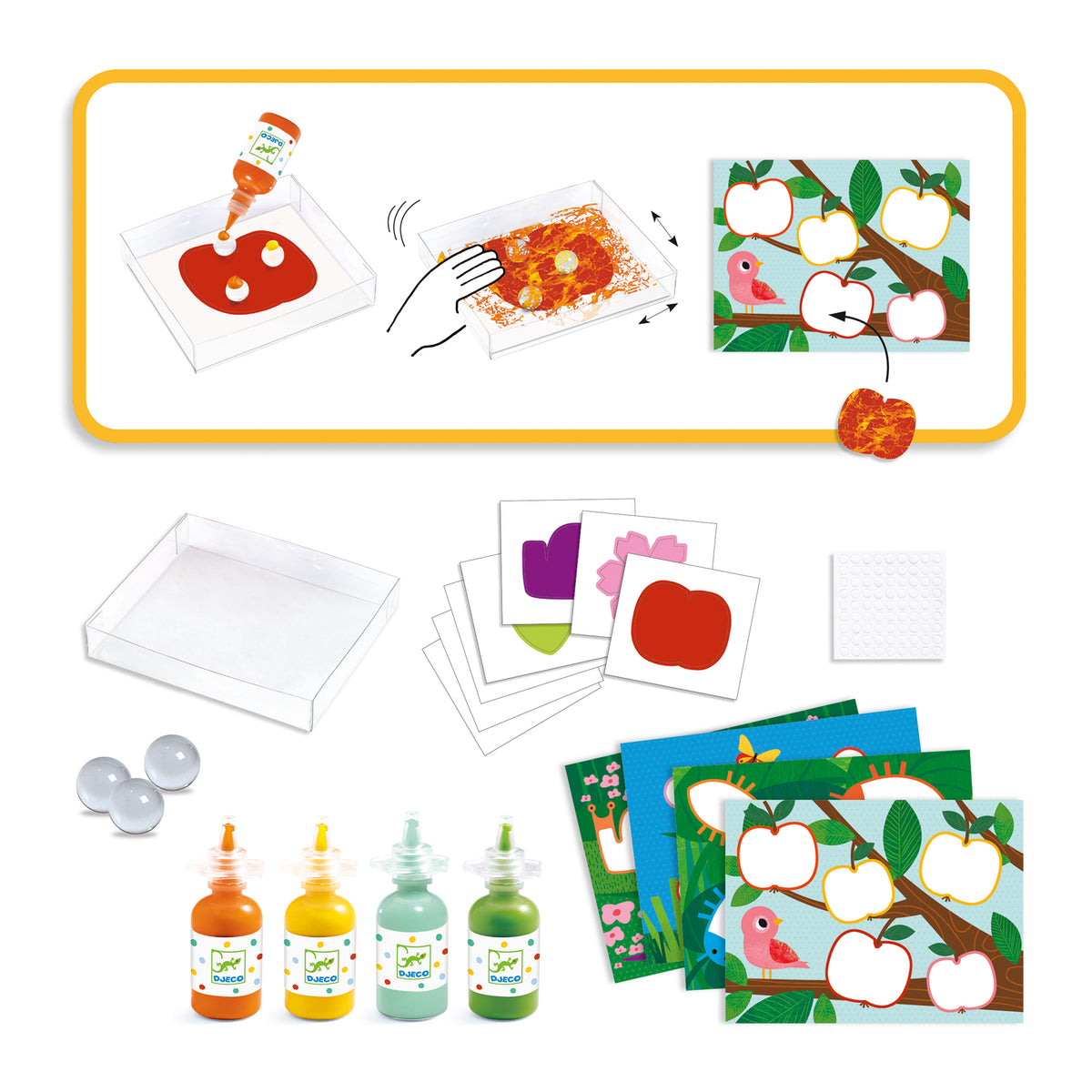 יצירה לקטנטנים - צביעה עם גולות טבע