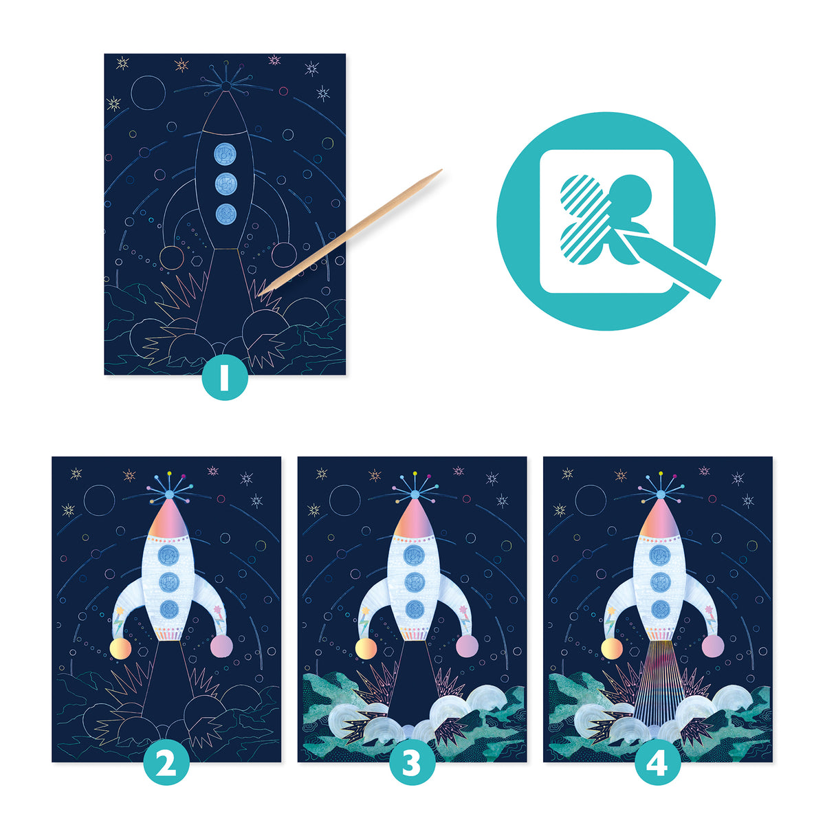 יצירה חריטה - משימת חלל