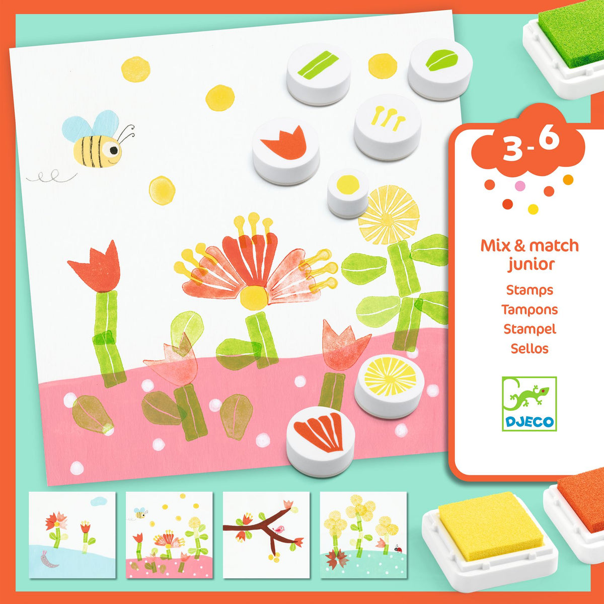 יצירה לקטנטנים חותמות - פרחוני Default Title