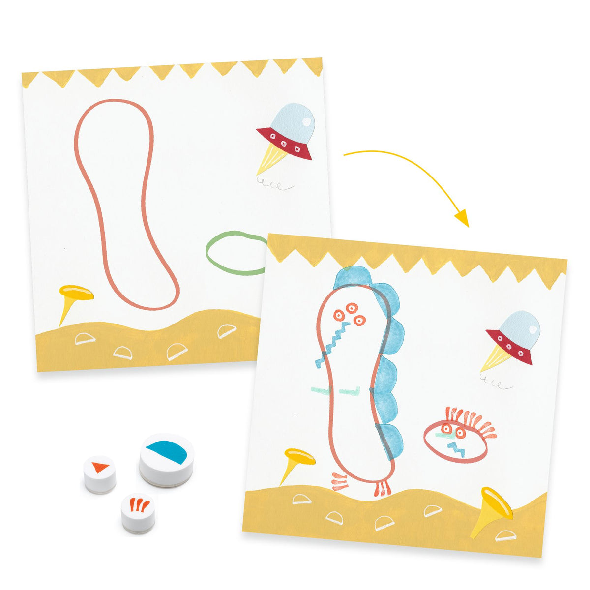 יצירה לקטנטנים חותמות - חוצנים Default Title