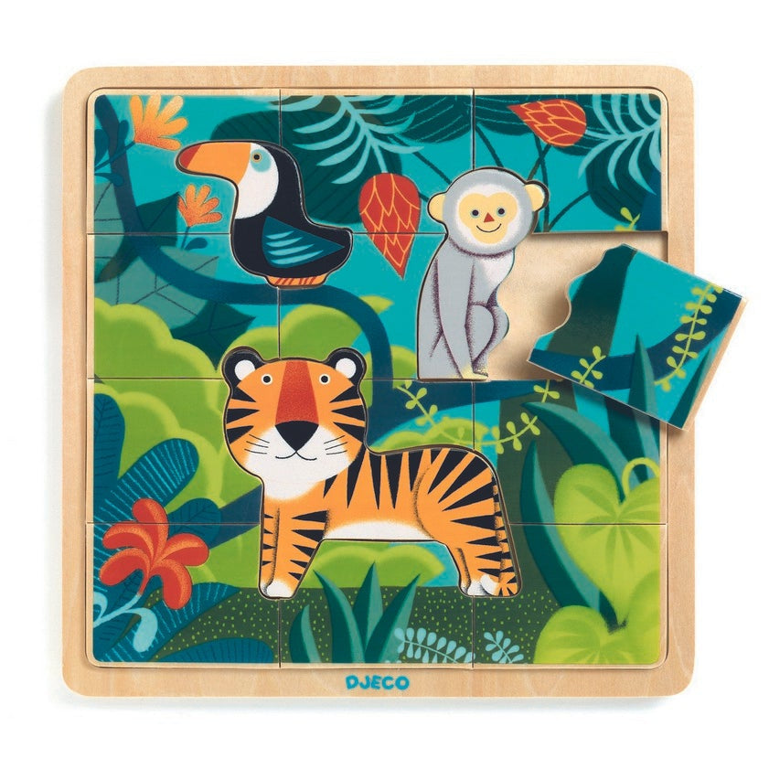 פאזל עץ ממוסגר - ג&#39;ונגל