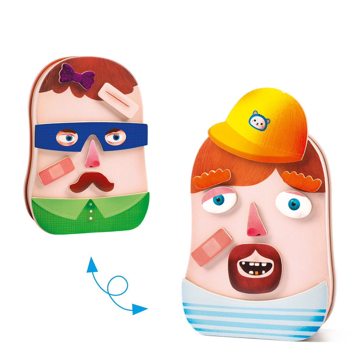 מגנטים בקופסת מתכת - פרצופים