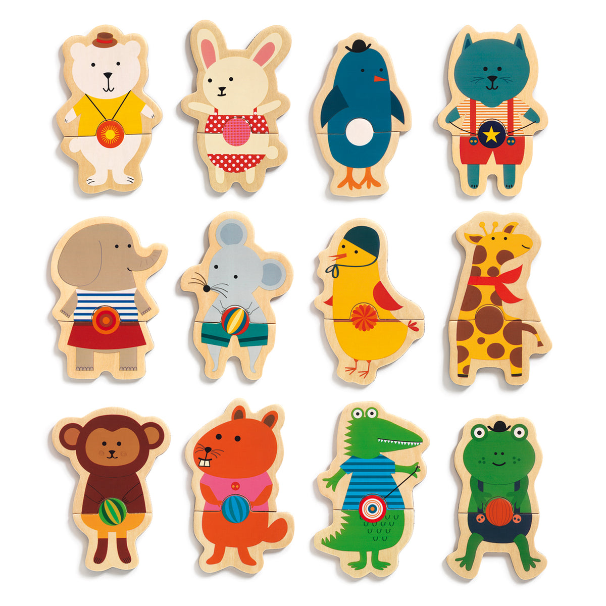 מגנטים עץ 2 חלקים - פופיק