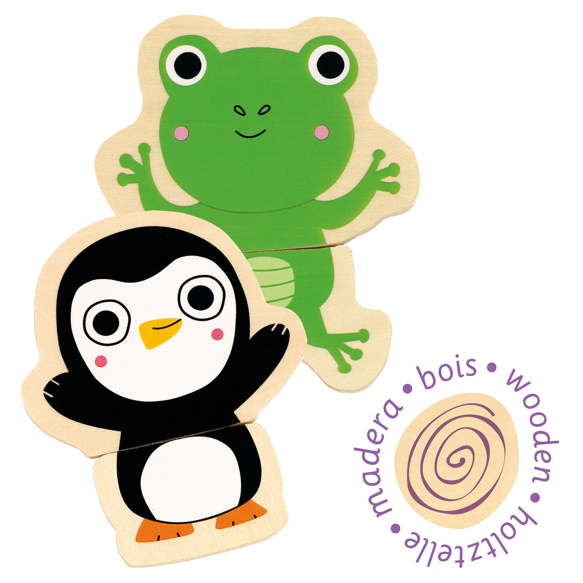 מגנטים עץ - זוגות קוקו