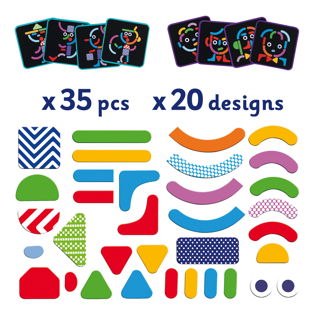 מגנטים עץ + לוח - דמויות