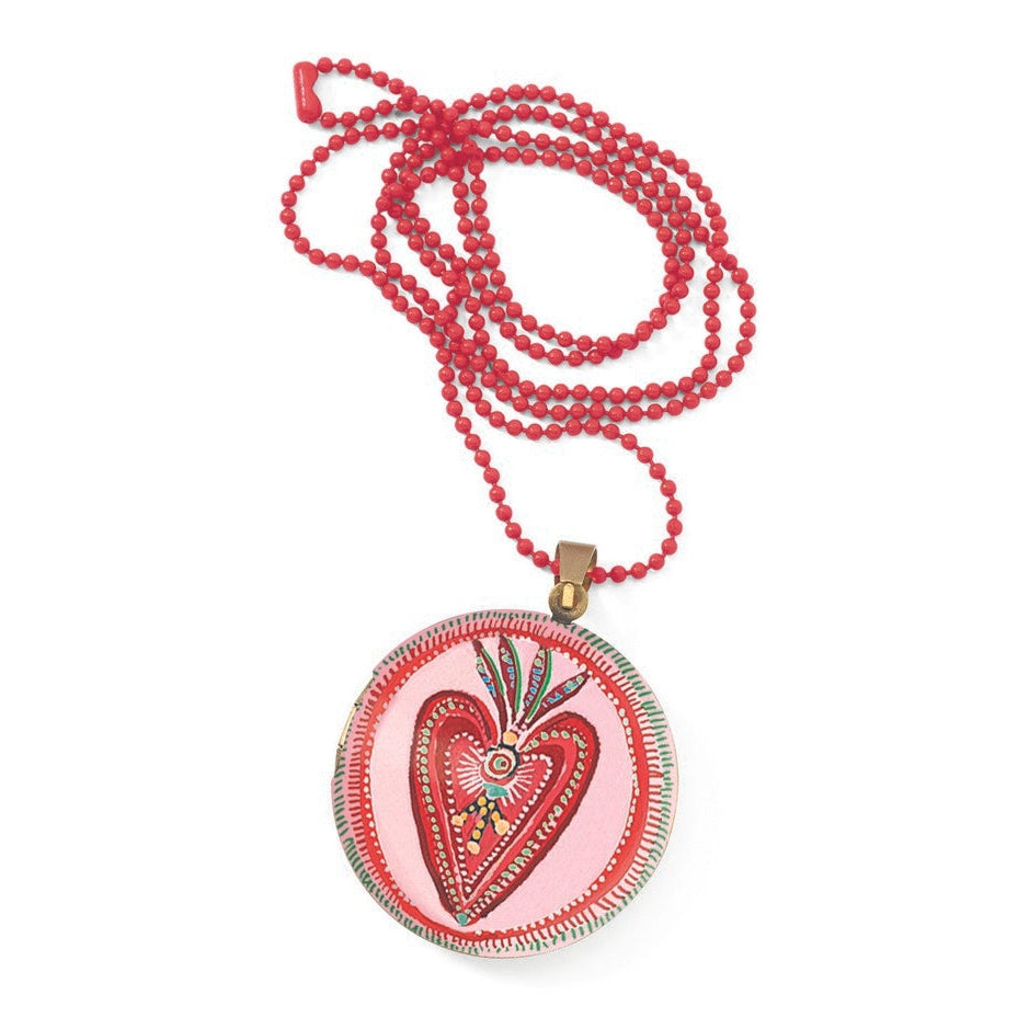 שרשרת עם תליון משכית - לב