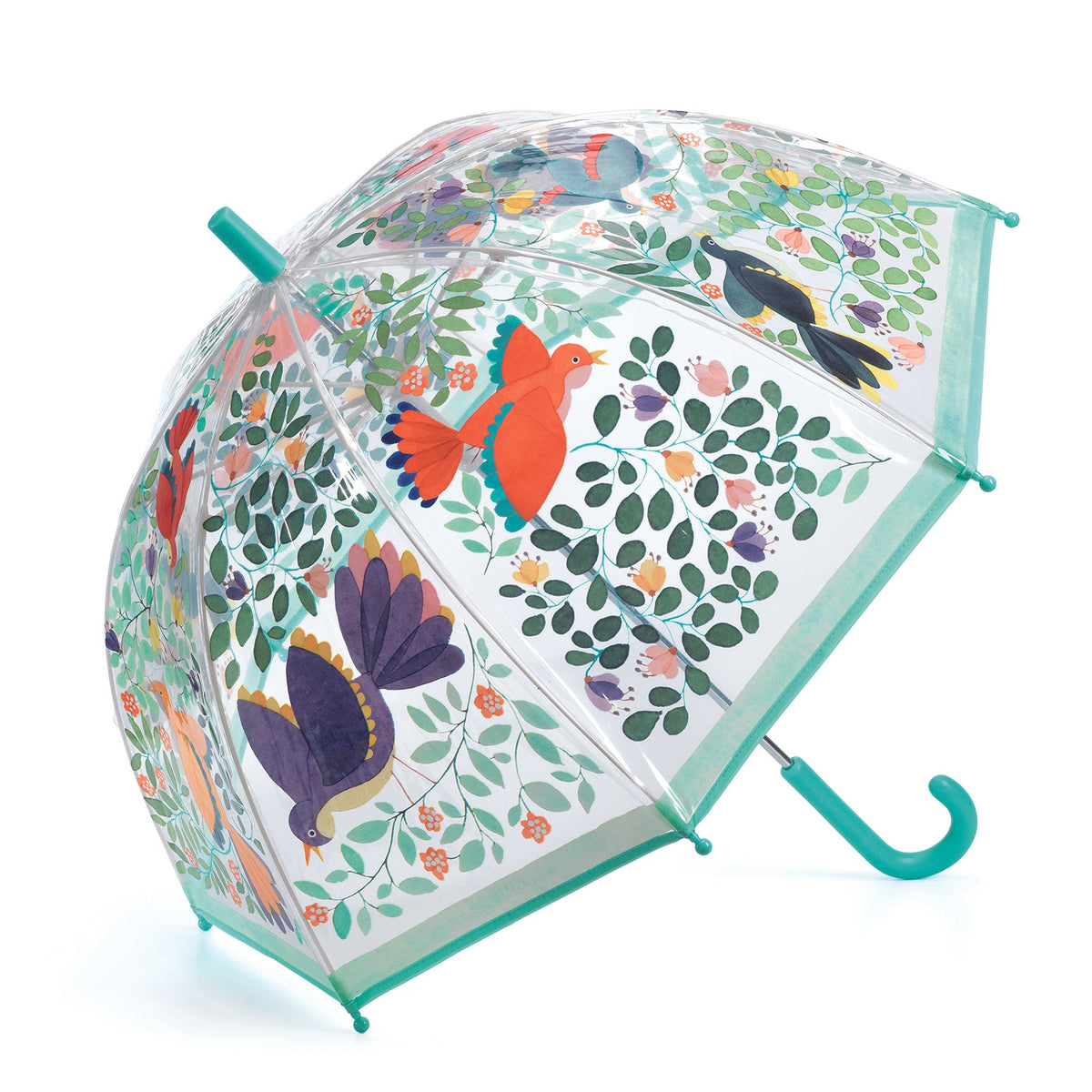 מטריה - פרחים וציפורים