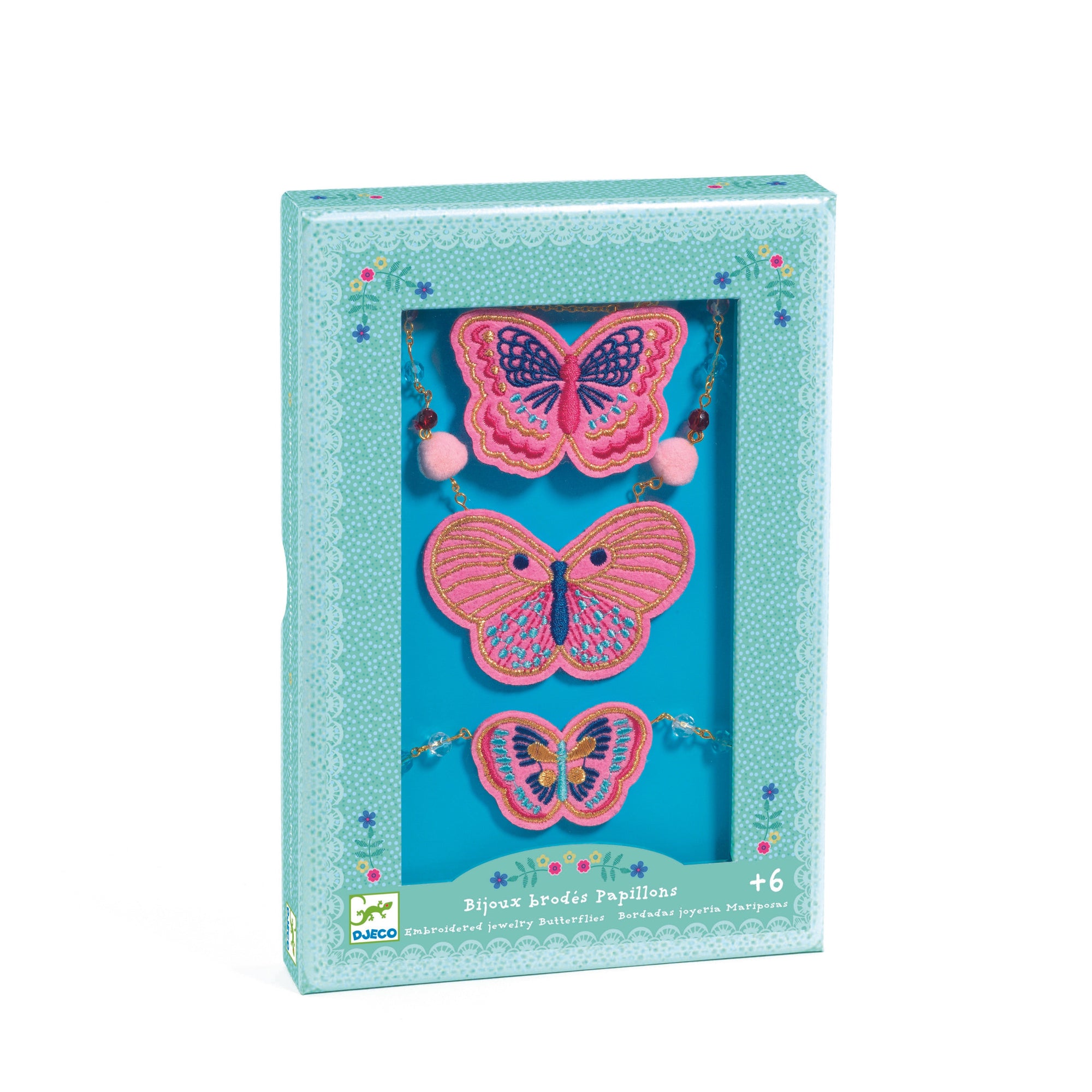 תכשיטים - פרפרים רקומים